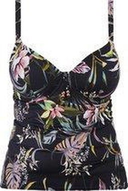 Freya Tahiti Nights - Plunge Tankini Top - Ondersteuning en mooie vorm - Zwart