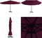 vidaXL - Parasol - met - aluminium - paal - 500 - cm - bordeauxrood