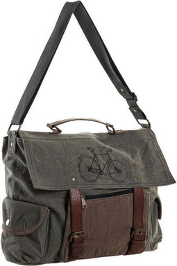 Schoudertas DKD Home Decor Fiets 48 x 10 x 37 cm Grijs Bruin