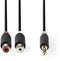 Nedis CABW22250AT02 - Kabel 3.5mm naar RCA - Stereo geluidservaring - Grijs