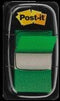 Post-it - Indextabs post-it 680 25.4x43.2mm groen