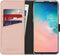 Selencia Galaxy S10 - Echt Lederen Bookcase - 3 Pashouders - Roze