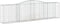 vidaXL - Schanskorven - 3 - st - gewelfd - 400x50x100/120 - cm - ijzer