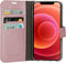 Mobiparts iPhone 12/12 Pro - Wallet Case - Saffiano motief - Roze