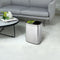 EKO - OLI-Cube Open Top Bin 10+10 liter - Stainless steel Polypropylene - mat RVS - Prullenbak