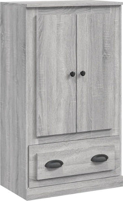 vidaXL - Hoge - kast - 60x35,5x103,5 - cm - bewerkt - hout - grijs - sonoma - eikenkleur