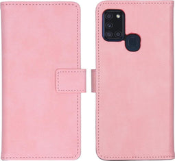 iMoshion Hoesje Geschikt voor Samsung Galaxy A21s Hoesje Met Pasjeshouder - iMoshion Luxe Bookcase - Roze