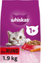 Whiskas 1+ Adult Katten Droogvoer Rund 1,9 kg
