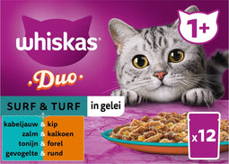 Whiskas Duo Adult Surf & Turf in Gelei Multipack 12 x 85 gr