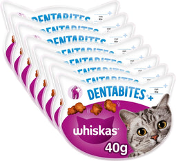 Whiskas Kattensnoepjes - Dentabites Snacks - Kip - 8x40g