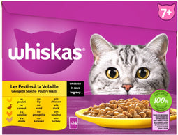 Whiskas Senior Multipack Gevogelte Selectie in Saus 24 x 85 gr