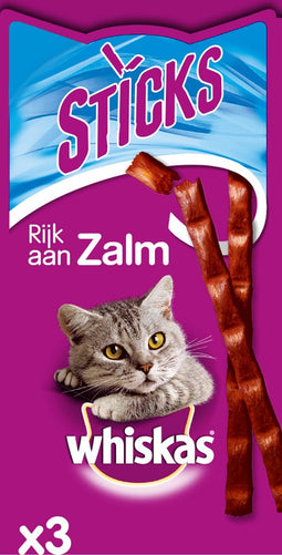 Whiskas Sticks 18 g - Kattensnack - Zalm