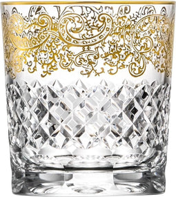 Whiskyglas Arabeske - Tumbler with 24 karaat gouden rand - 320ml - Arnstadt Kristall