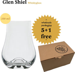 Whiskyglas Glen Shiel - 100 ml - proefglas - 5+1 gratis - Groothandelsverpakking - Mood4Whisky
