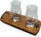 Whiskyglashouder van oude whiskyvaten met 2 Glencairn Whiskyglazen - Darach en Glencairn Crystal Scotland