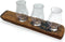 Whiskyglashouder van oude whiskyvaten met 3 Glencairn Whiskyglazen - Darach en Glencairn Crystal Scotland