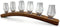 Whiskyglashouder van oude whiskyvaten met 6 Glencairn Whiskyglazen - Darach en Glencairn Crystal Scotland