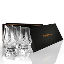 Whiskyglazen Cut 4 stuks - Geschenkverpakking - Loodkristal - Glencairn Crystal Scotland