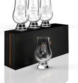 Whiskyglazen gegraveerd SCOTLAND 4 stuks - Glencairn Crystal Scotland