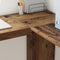 vidaXL - Bruin - Hoekbureau - Oud - hout - MDF - Middelgroot - Bruin - Hoekbureau