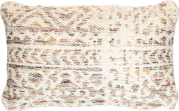 White Label Sierkussen Liv 50 X 30 Cm Polykatoen Wit/grijs