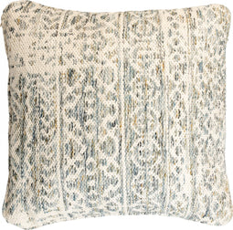 White Label Sierkussen Liv 50 X 50 Cm Polykatoen Wit/blauw
