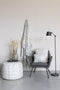 White Label Sierkussen Liv 50 X 50 Cm Polykatoen Wit/blauw