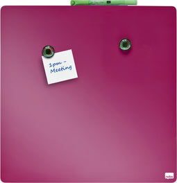 Whiteboard nobo tegel 36x36cm roze gelakt | 8 stuks