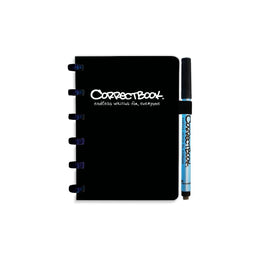 Whiteboard notitieblok / schrift - Correctbook - A6 - Gelijnd - Zwart