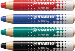 Whiteboardpotlood stabilo markdry 648/4 4st ass | 10 stuks