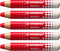 Whiteboardpotlood stabilo markdry 648/40 rood | 5 stuks