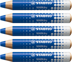 Whiteboardpotlood stabilo markdry 648/41 blauw | 5 stuks