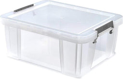 Whitefurze - Allstore Opbergbox Afsluitbaar 24 liter - Polypropyleen - Transparant