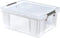 Whitefurze - Allstore Opbergbox Afsluitbaar 24 liter - Polypropyleen - Transparant