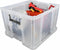 Whitefurze - Opbergbox - 48 liter - Transparant - 49 x 44 x 31 cm