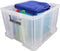 Whitefurze - Opbergbox - 48 liter - Transparant - 49 x 44 x 31 cm