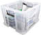Whitefurze - Opbergbox - 48 liter - Transparant - 49 x 44 x 31 cm