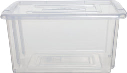 Whitefurze Stack & Store Mini opbergdoos 5 liter zonder deksel, transparant