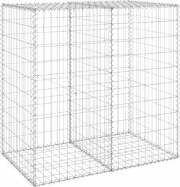 vidaXL - Schanskorfmuur - met - deksels - 100x60x100 - cm - gegalvaniseerd - staal