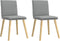 vidaXL - Eetkamerstoelen - 2 - st - stof - lichtgrijs