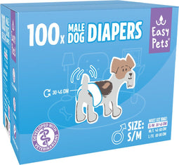 Easypets Dog Diapers Male - Hondenluiers Reu - S/M - 100 stuks - Voordeelverpakking