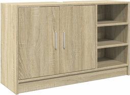 vidaXL - Wastafelkast - 90x29x55 - cm - bewerkt - hout - sonoma - eikenkleurig