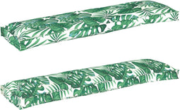 vidaXL - Ligbedkussens - voor - Bank - 2 - stuks - Bladerenmotief - 150x40x8 - cm - Oxford - Stof