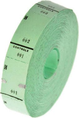 ROL 10000 TICKETS - Ticketrol 1000x10 stuks - Groen (10 rollen)