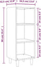 vidaXL - Dressoir - 34,5x32,5x90 - cm - bewerkt - hout - zwart