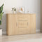 vidaXL - Dressoir - 91x29,5x65 - cm - bewerkt - hout - sonoma - eikenkleurig