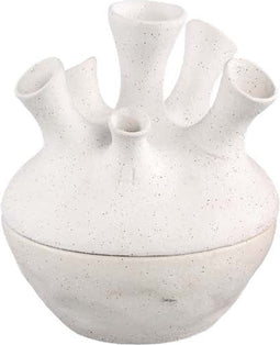 PTMD Shary Vaas - H20 x Ø17 cm - Keramiek - Wit