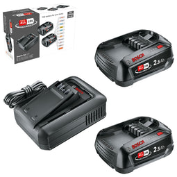 Bosch Starter Set 18V - 2 x 18V 2.5Ah Accu en AL 18V-44 Lader (2 stuks)