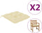 vidaXL - Stoelkussens - 2 - st - 50x50x7 - cm - oxford - stof - crèmewit