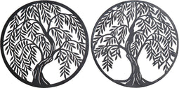 Wanddecoratie DKD Home Decor Boomstructuur Metaal (2 pcs) (40 x 1 x 40 cm)